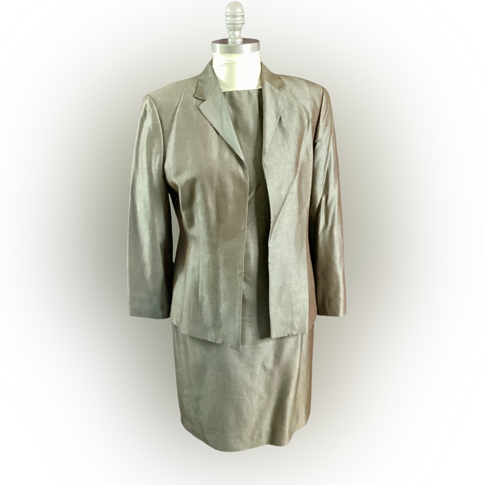 Elegant Olive Green Dress Suit
